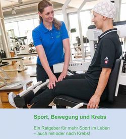 Broschüre "Sport nach Krebs"